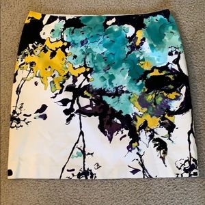 Tahari Abstract Floral Print Pencil Skirt